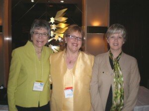 Ellen with Elizabeth May, Green Party leader, and Dr. Georgina Wilcock, Health Care Critic, at Canadian Jewish Congress, May 31